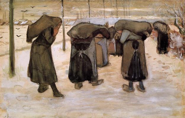 VincentVanGogh-Women-Miners-Carrying-Coal-1881-82